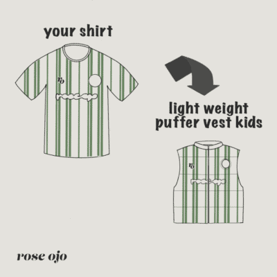 Custom ‘Hybrid’ Puffer Vest- KIDS