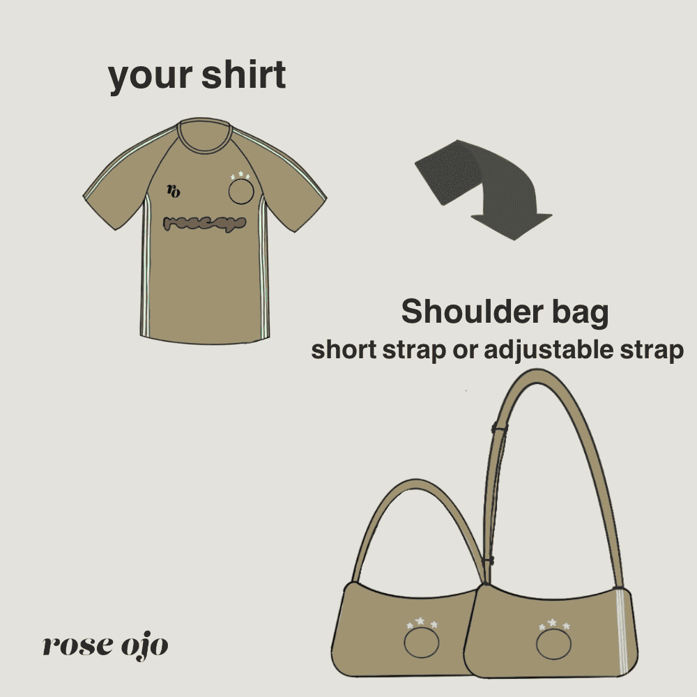 Shoulder bag (Short strap or Adjustable long strap)