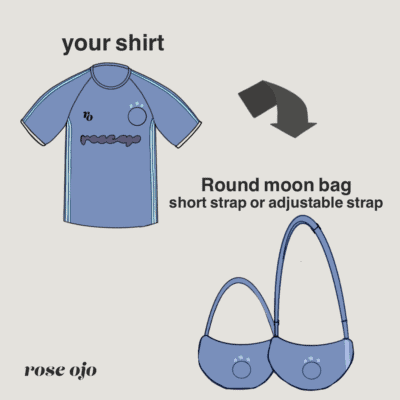 Round Moon bag (Short strap or Adjustable long strap)